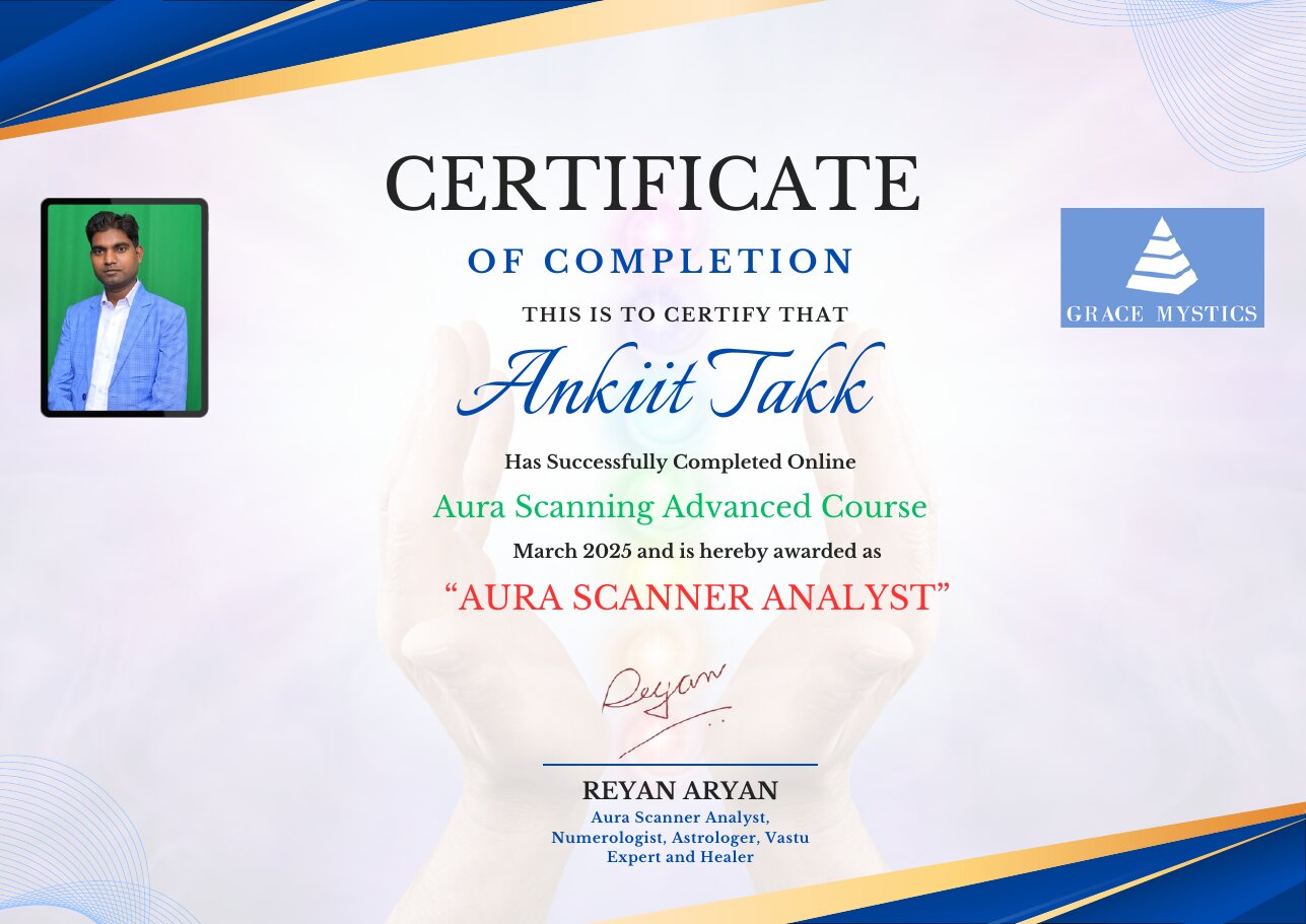 Aura Scanning Advanced Course — Certificate of Completion